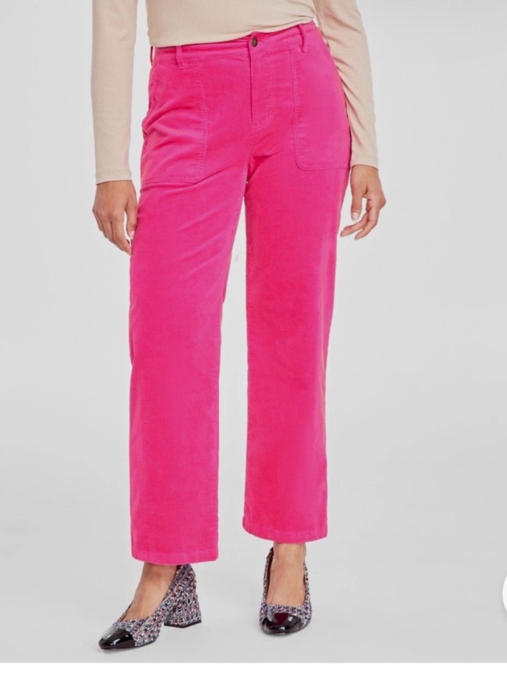 On 34Th Women’s Size 12 Wide Leg Corduroy Pants in Hot Pink